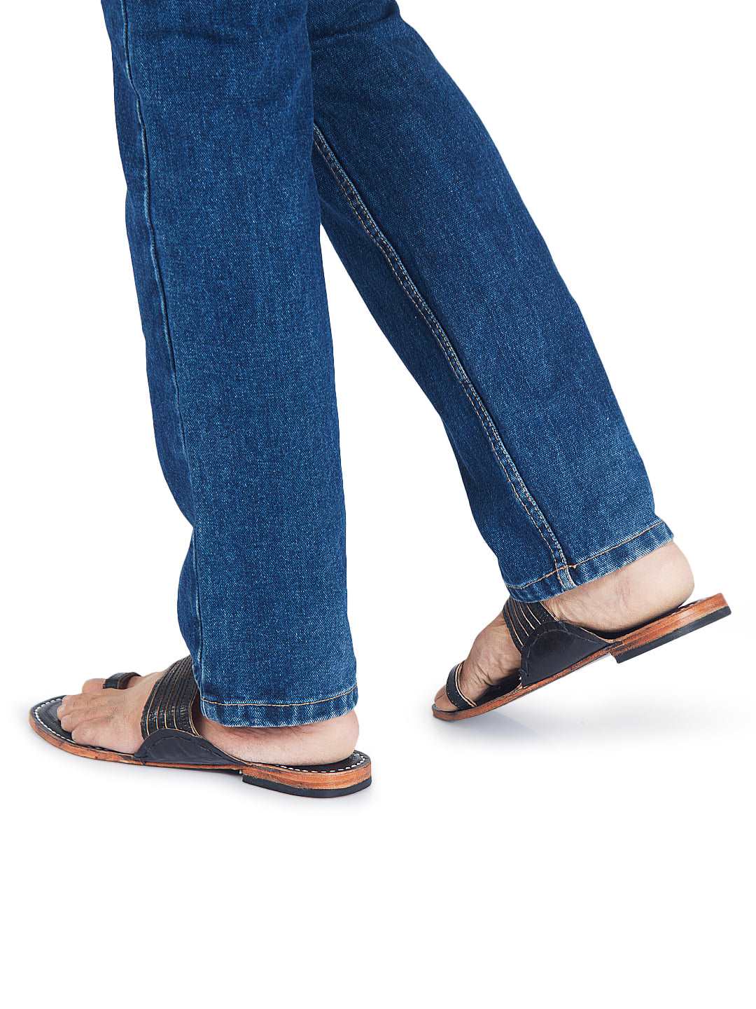 Stylish Black Toes - Men Kolhapuri Chappal