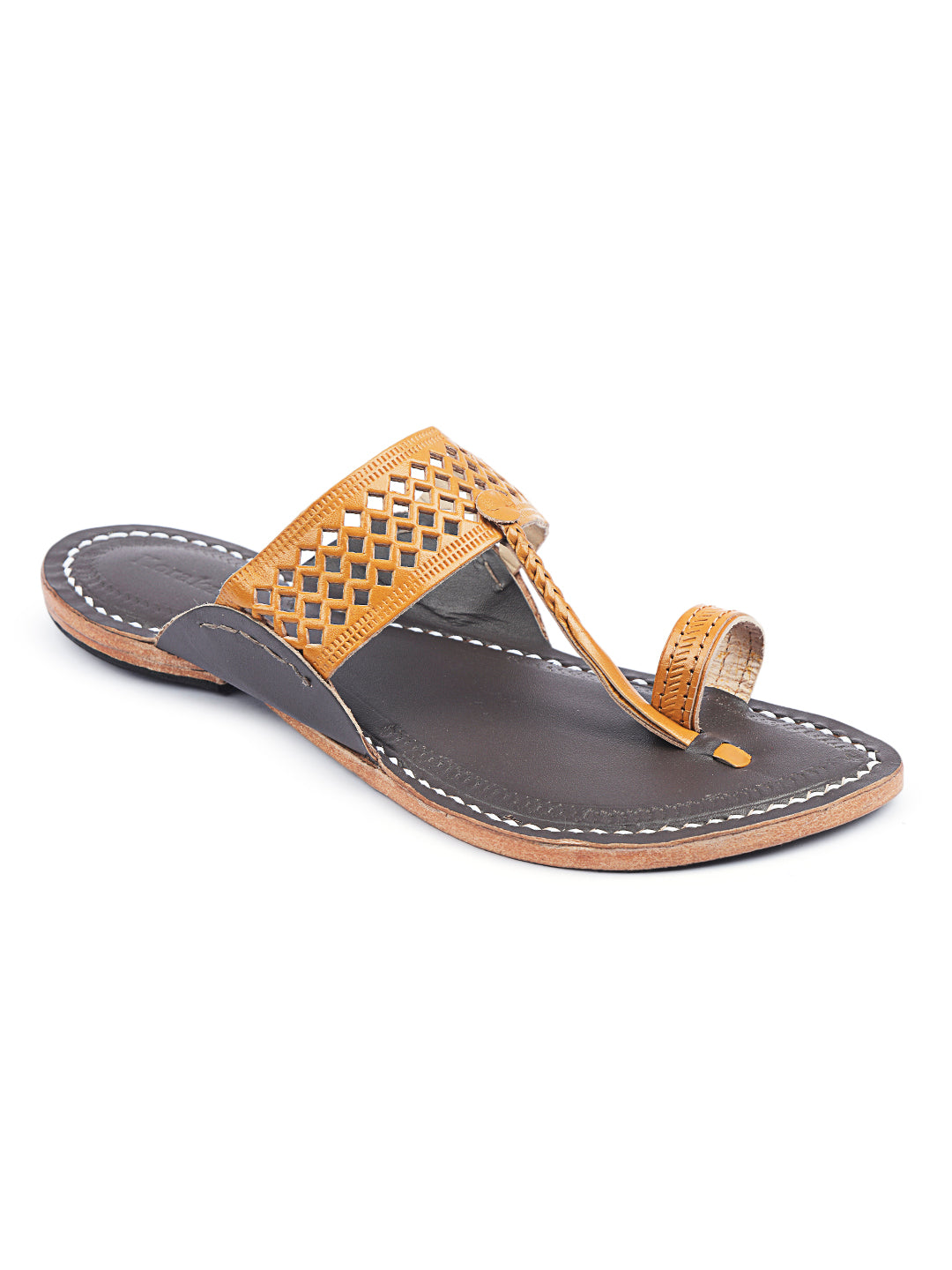 Contemporary Brown - Men Kolhapuri Chappal