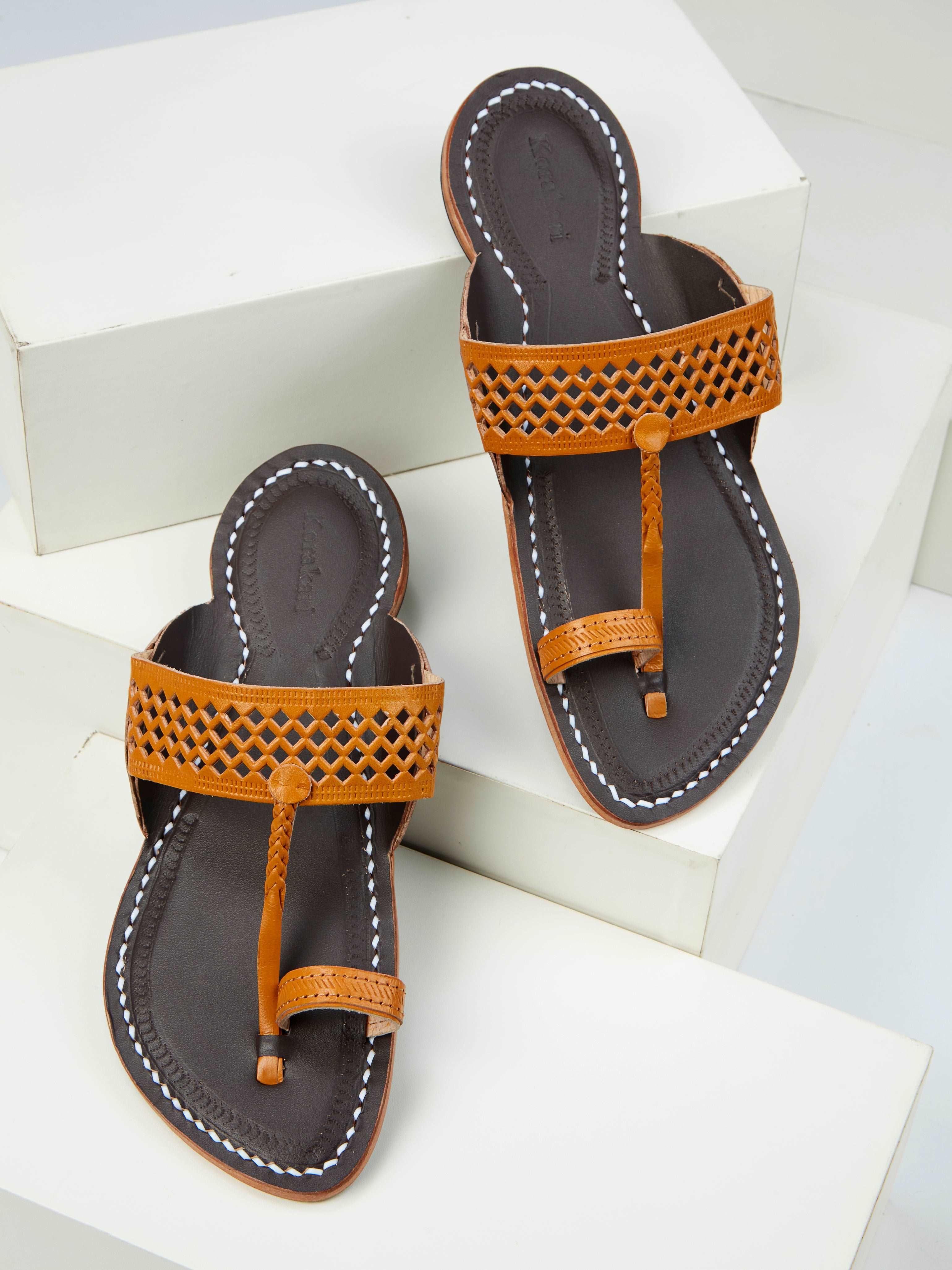 Contemporary Brown - Men Kolhapuri Chappal