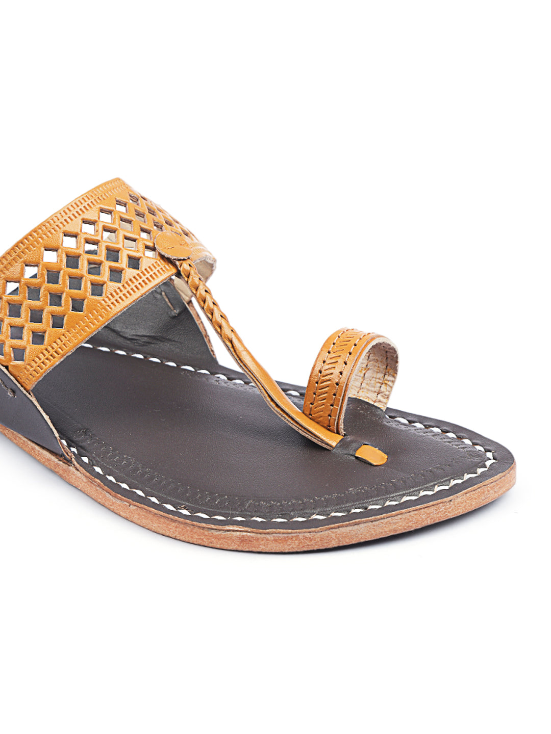 Contemporary Brown - Men Kolhapuri Chappal