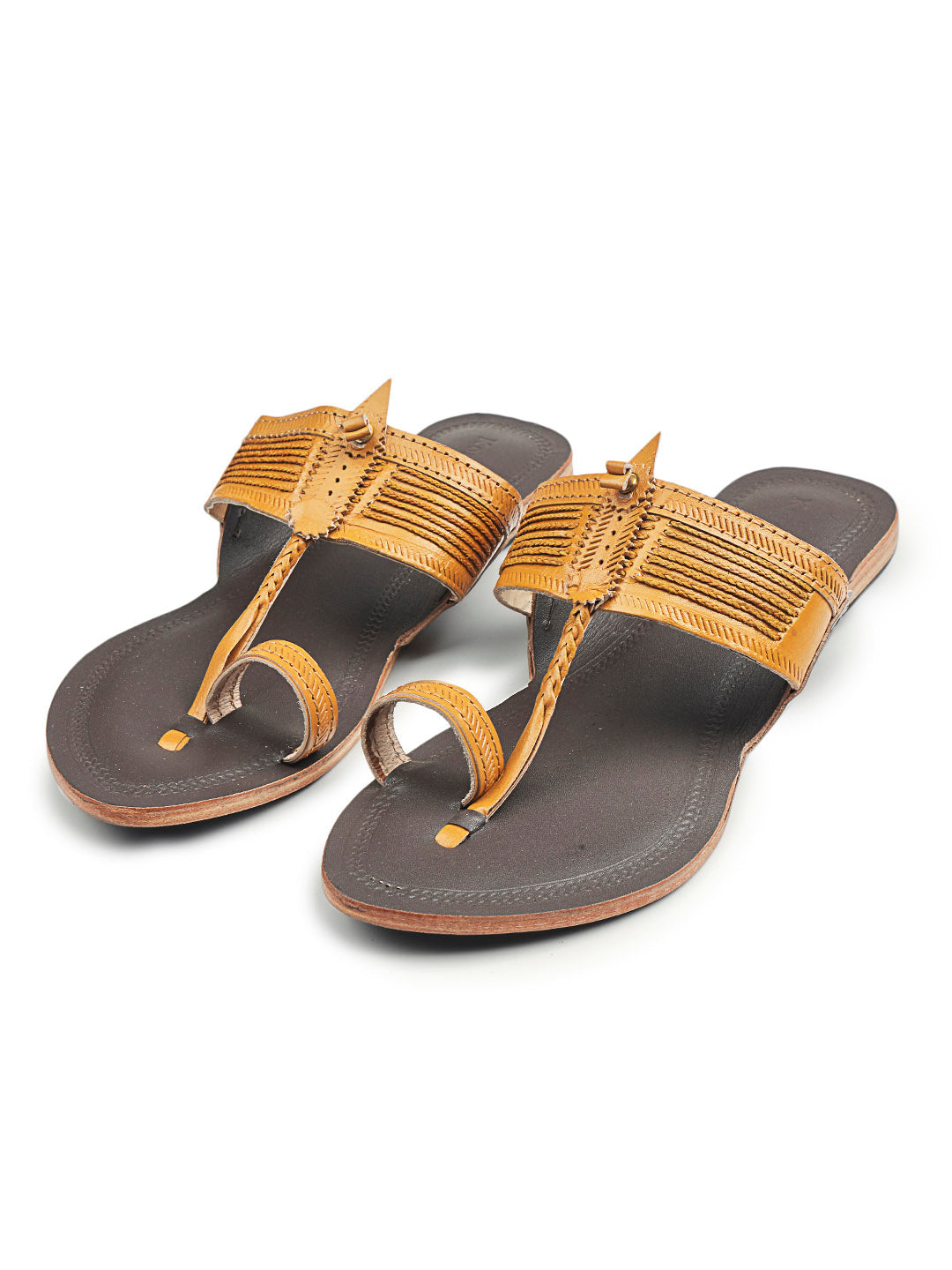 Women In Elegant Dual - Kolhapuri Chappal
