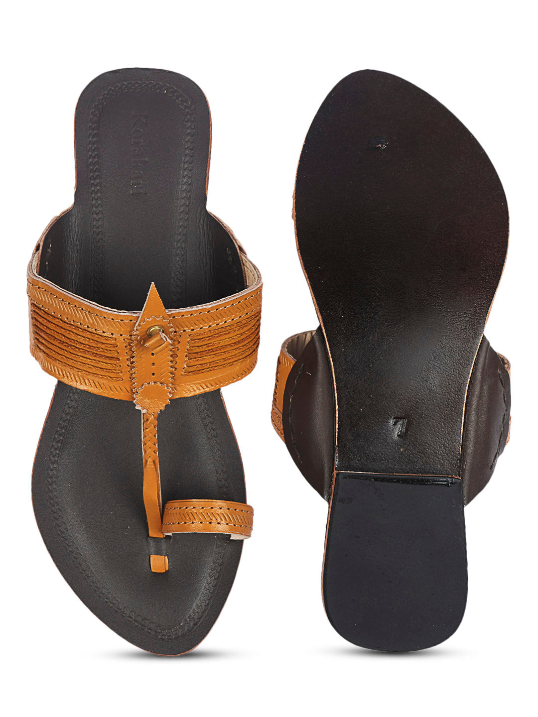 Women In Elegant Dual - Kolhapuri Chappal