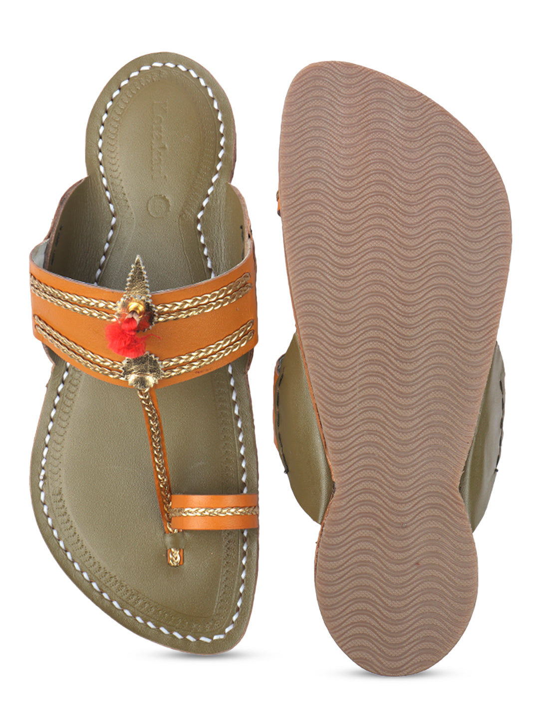Wedding Two Toner - Men Wedding Kolhapuri Chappal