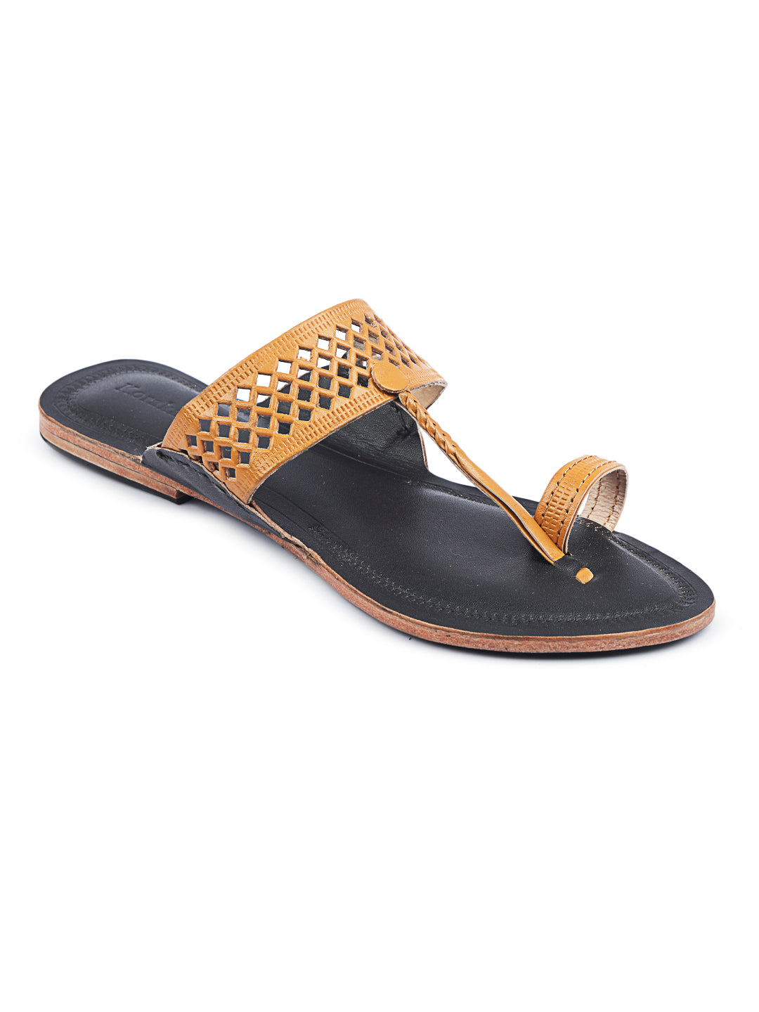 Yellow Diamonds in the Sky - Kolhapuri Chappal For Women