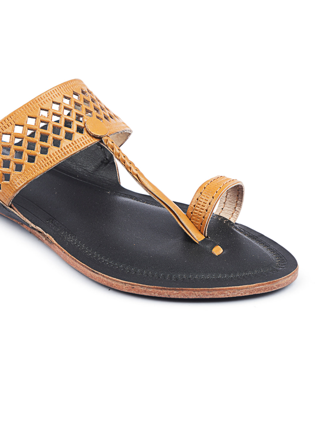 Yellow Diamonds in the Sky - Kolhapuri Chappal For Women