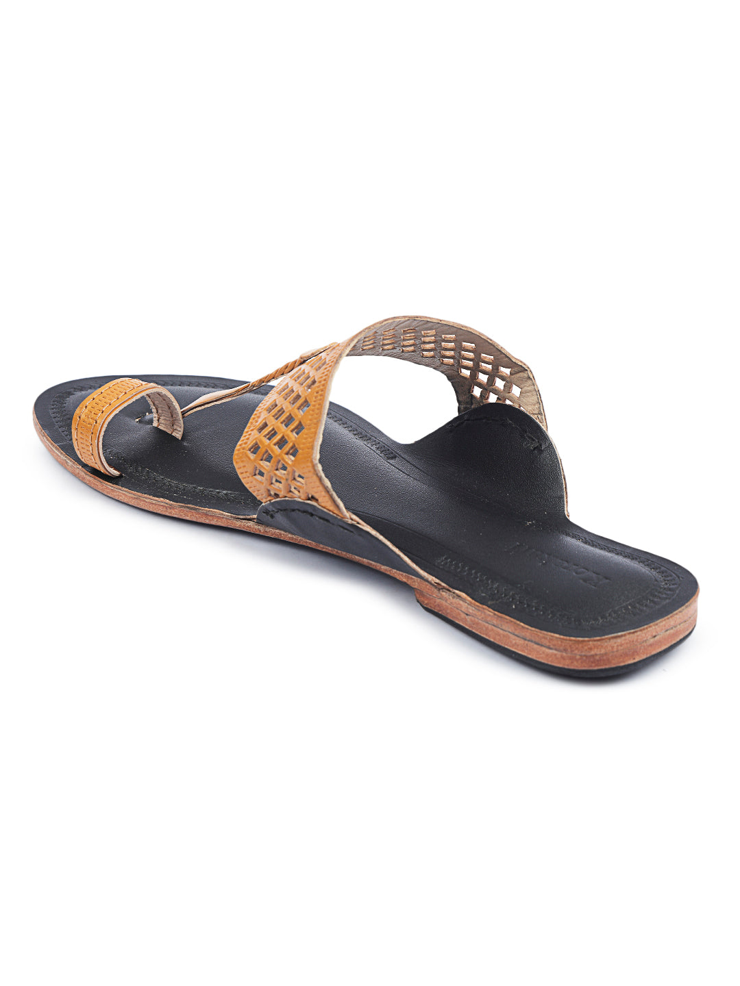 Yellow Diamonds in the Sky - Kolhapuri Chappal For Women