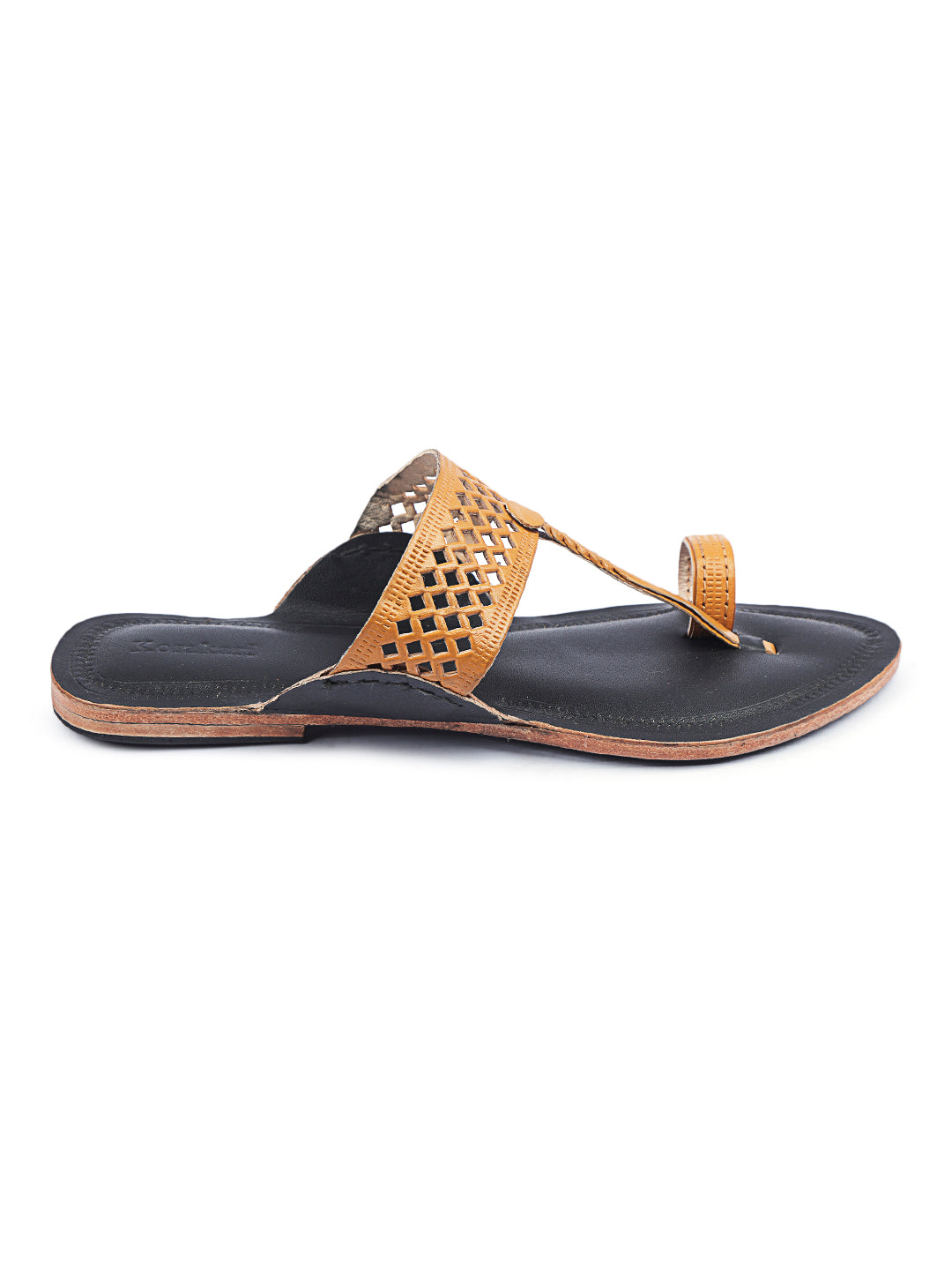 Yellow Diamonds in the Sky - Kolhapuri Chappal For Women