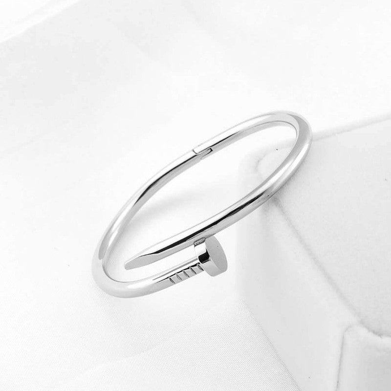 Gold, Rose Gold and Silver Plated Stainless Steel Anti Tarnish Nail Bracelet
