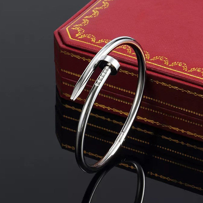 Gold, Rose Gold and Silver Plated Stainless Steel Anti Tarnish Nail Bracelet