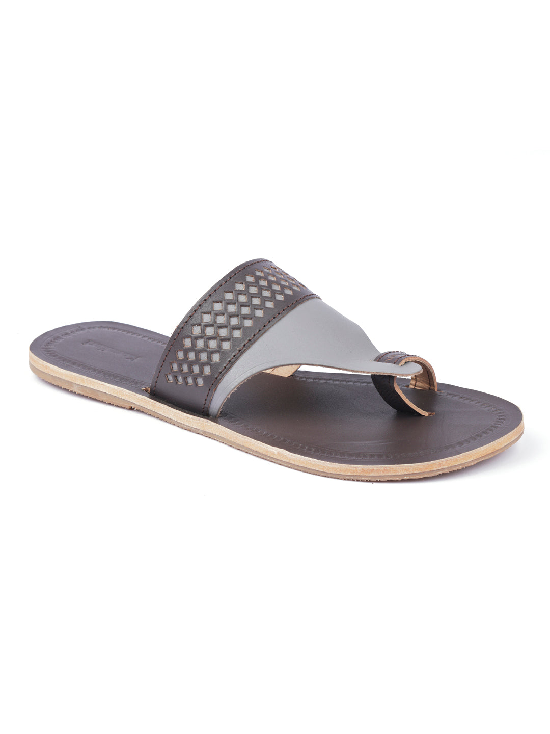 Daily Brown & Grey - Men Kolhapuri Chappal