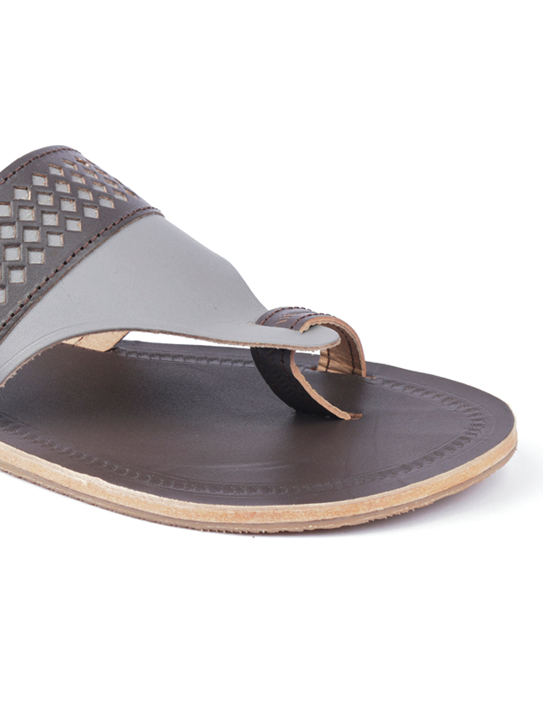 Daily Brown & Grey - Men Kolhapuri Chappal