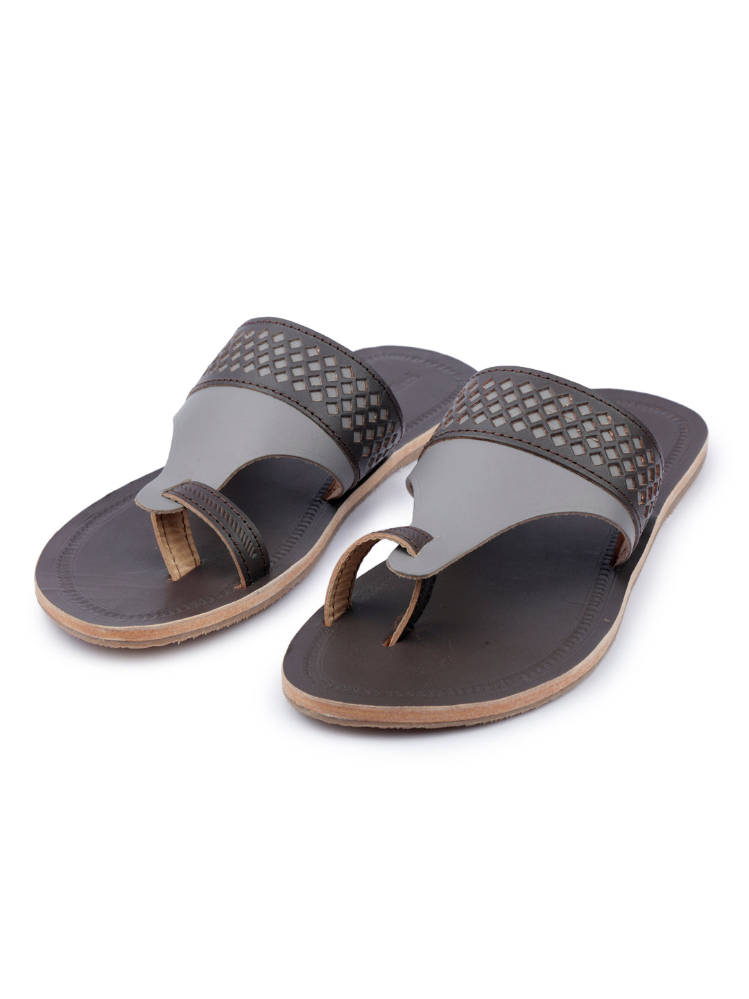 Daily Brown & Grey - Men Kolhapuri Chappal