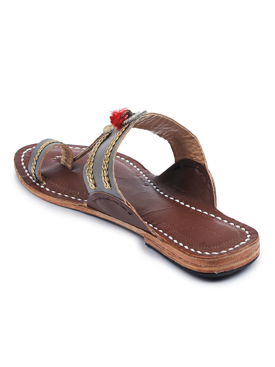 Headturner Grey- women's kolhapuri chappal
