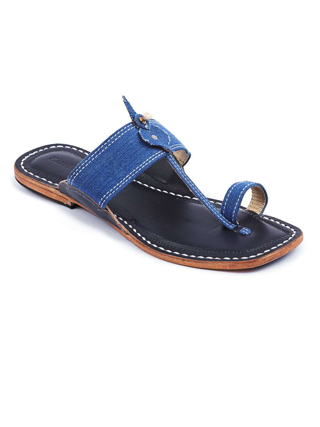 Blue Denim Dapper - Men's Kolhapuri Chappal