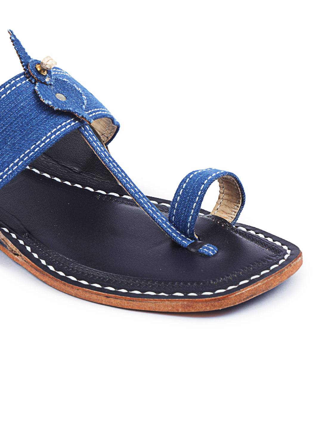 Blue Denim Dapper - Men's Kolhapuri Chappal
