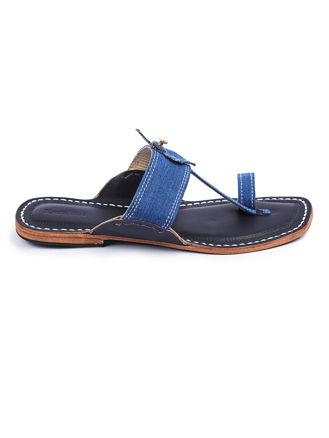 Blue Denim Dapper - Men's Kolhapuri Chappal