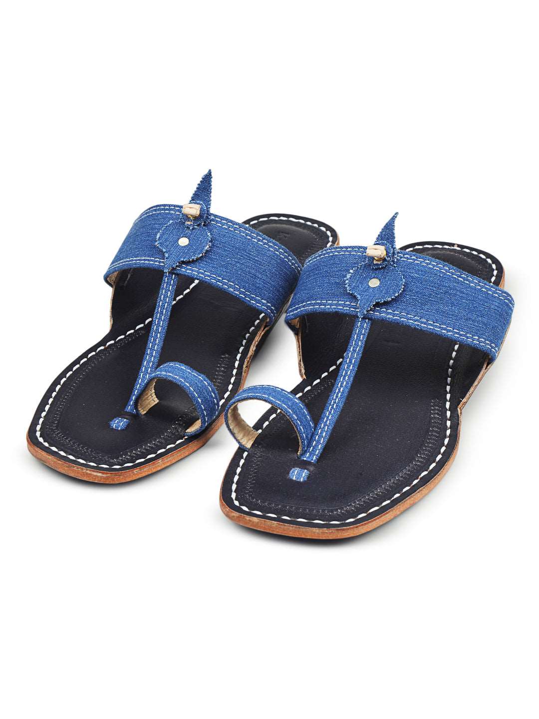 Blue Denim Dapper - Men's Kolhapuri Chappal