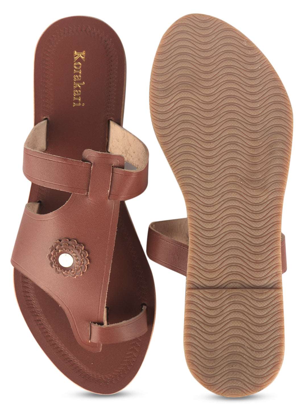 Unique Red Brown buy kolhapuri chappal for women