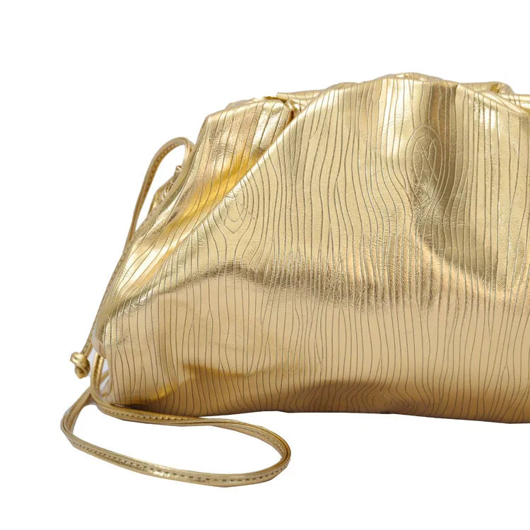 Golden Wave Pleat Bag