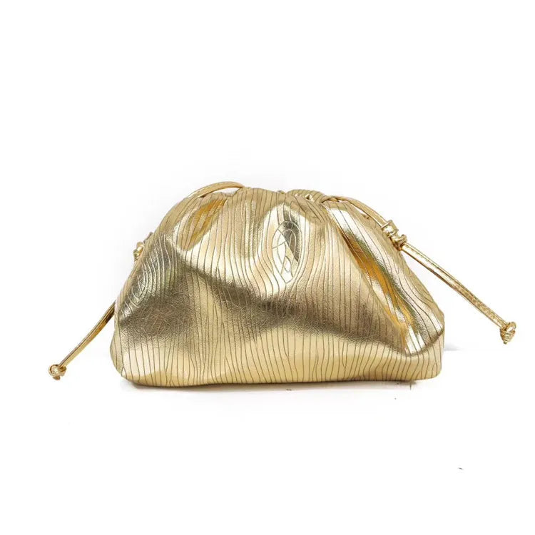 Golden Wave Pleat Bag