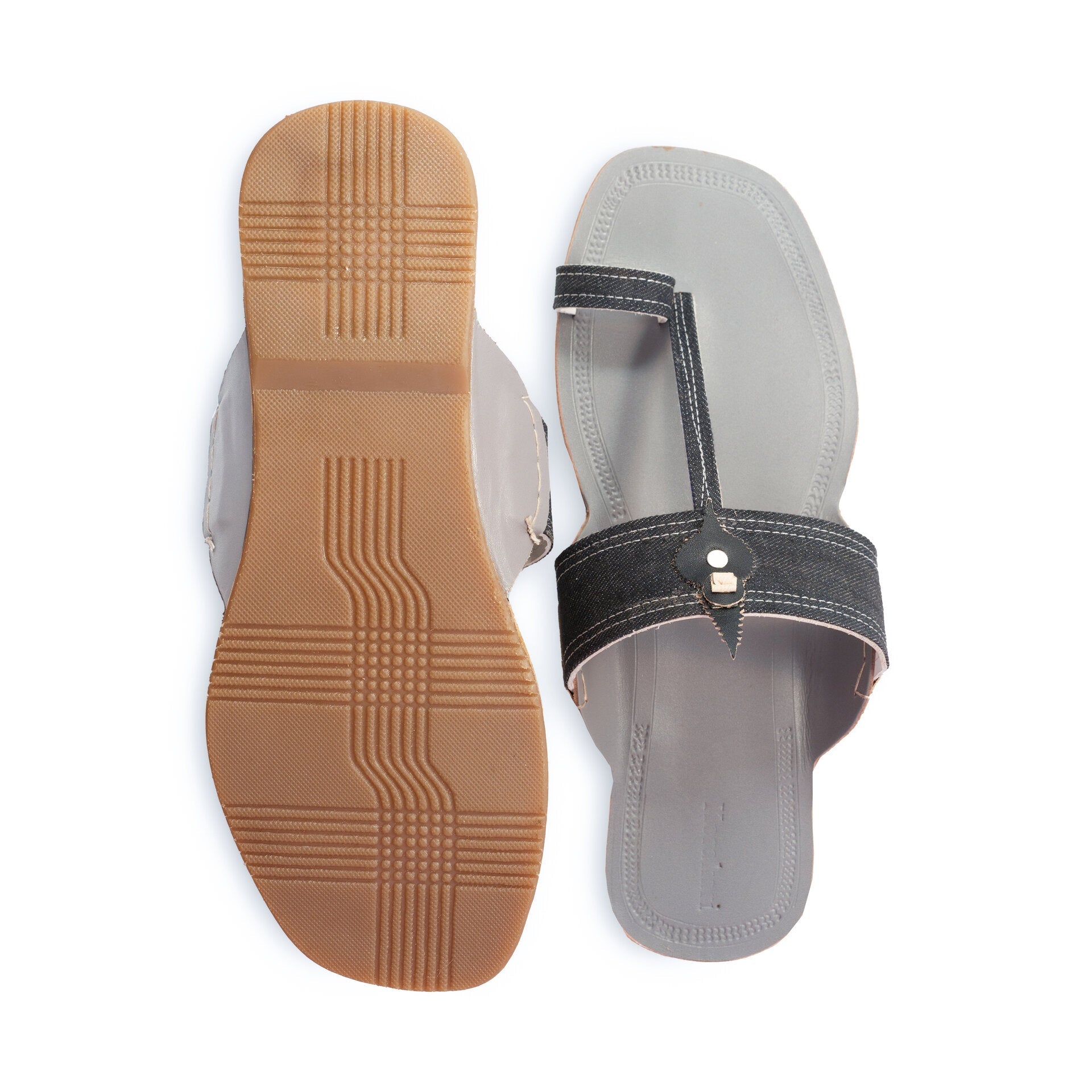 Denim Charm Kolhapuri Chappal for Men