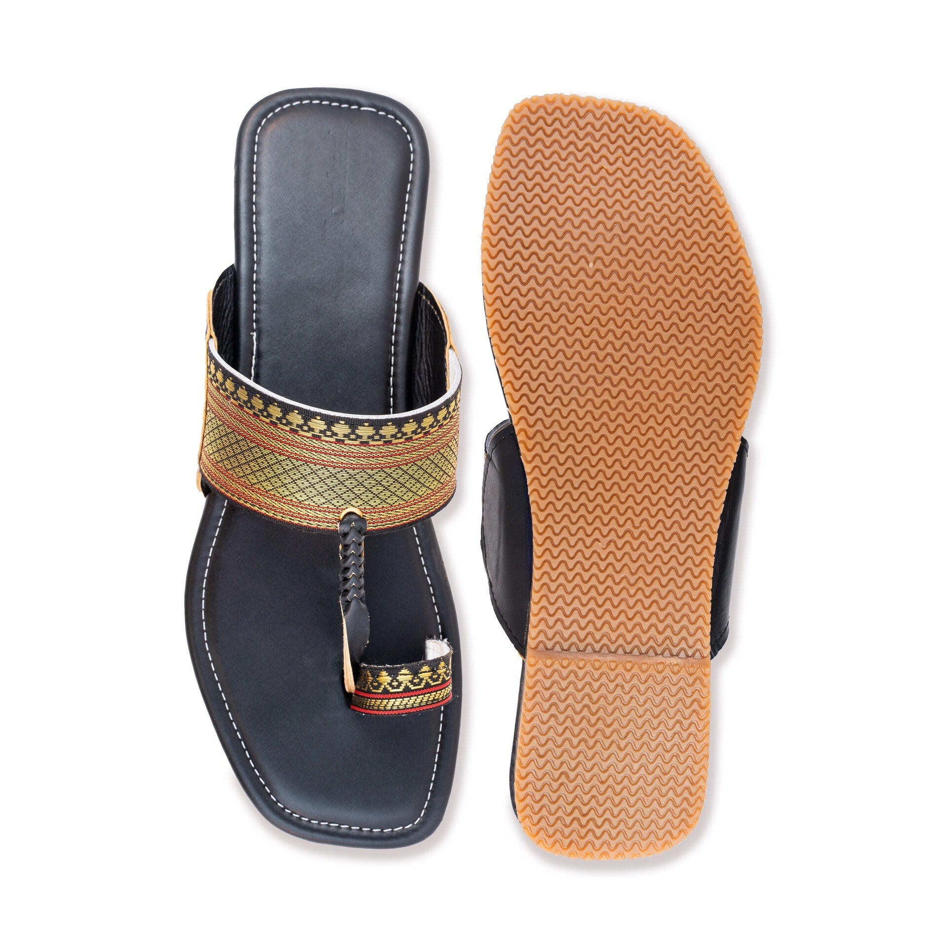 Ebony Black Kolhapuri for Women
