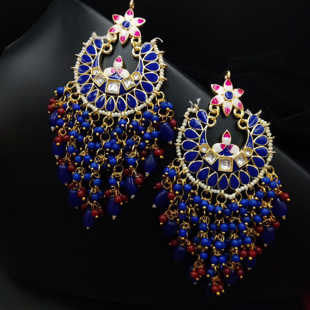 Vintage-inspired oxidized necklace with jhumka for a touch of elegance