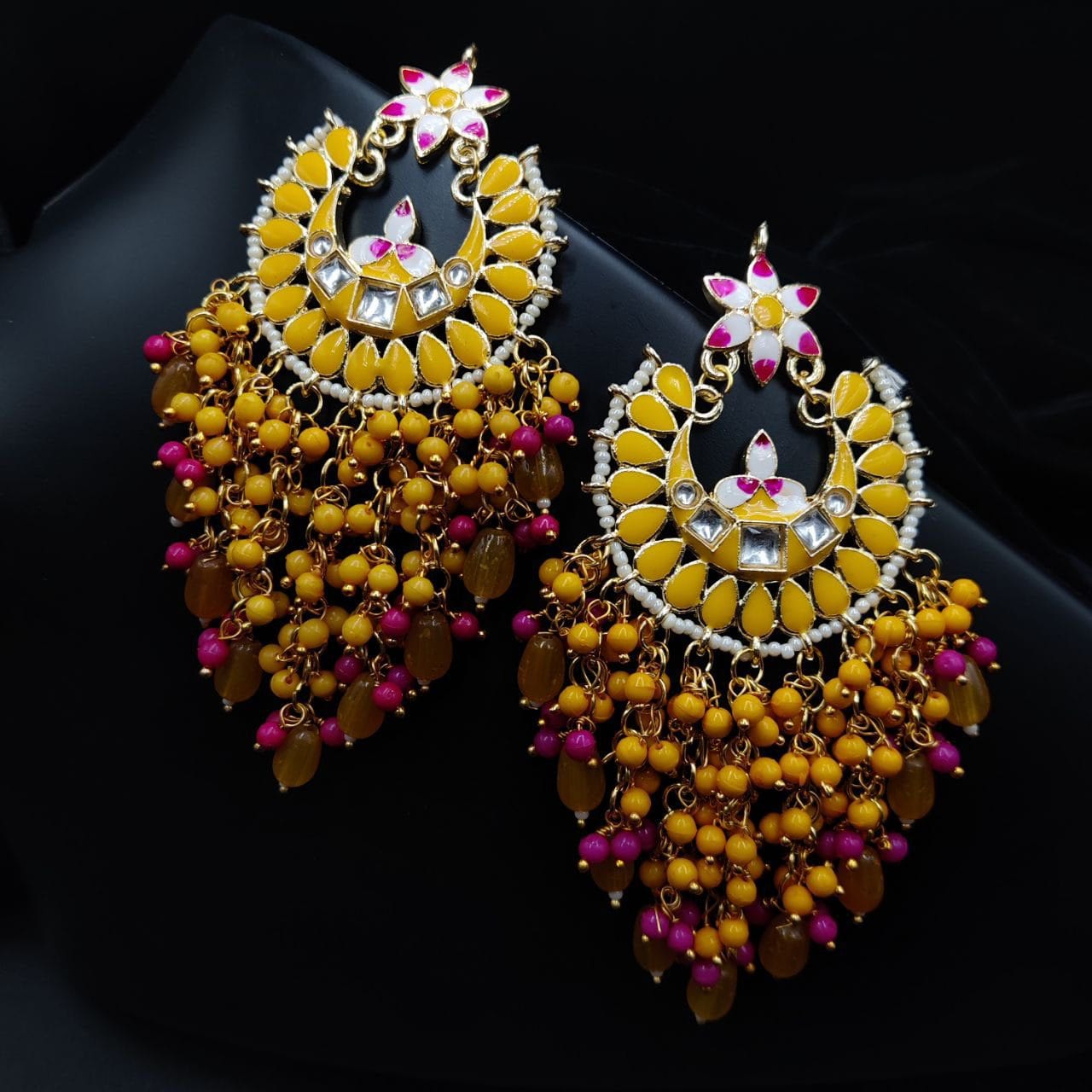 Vintage-inspired oxidized necklace with jhumka for a touch of elegance