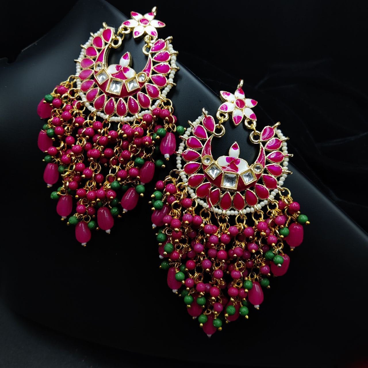 Vintage-inspired oxidized necklace with jhumka for a touch of elegance