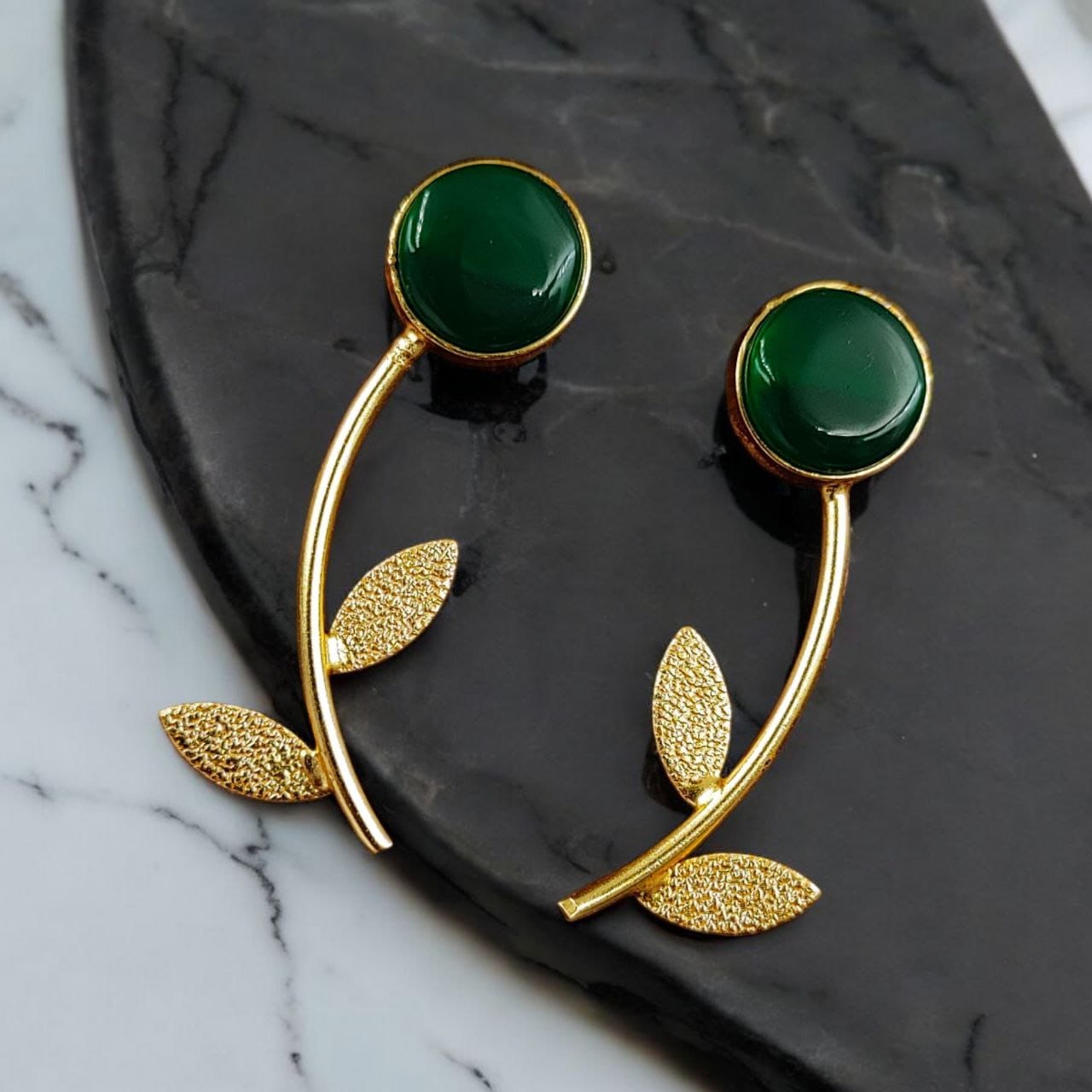 Flower Style Contemporary Earrings | Best Gold-Plated Premium Jewelry
