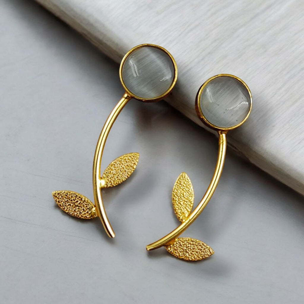 Flower Style Contemporary Earrings | Best Gold-Plated Premium Jewelry