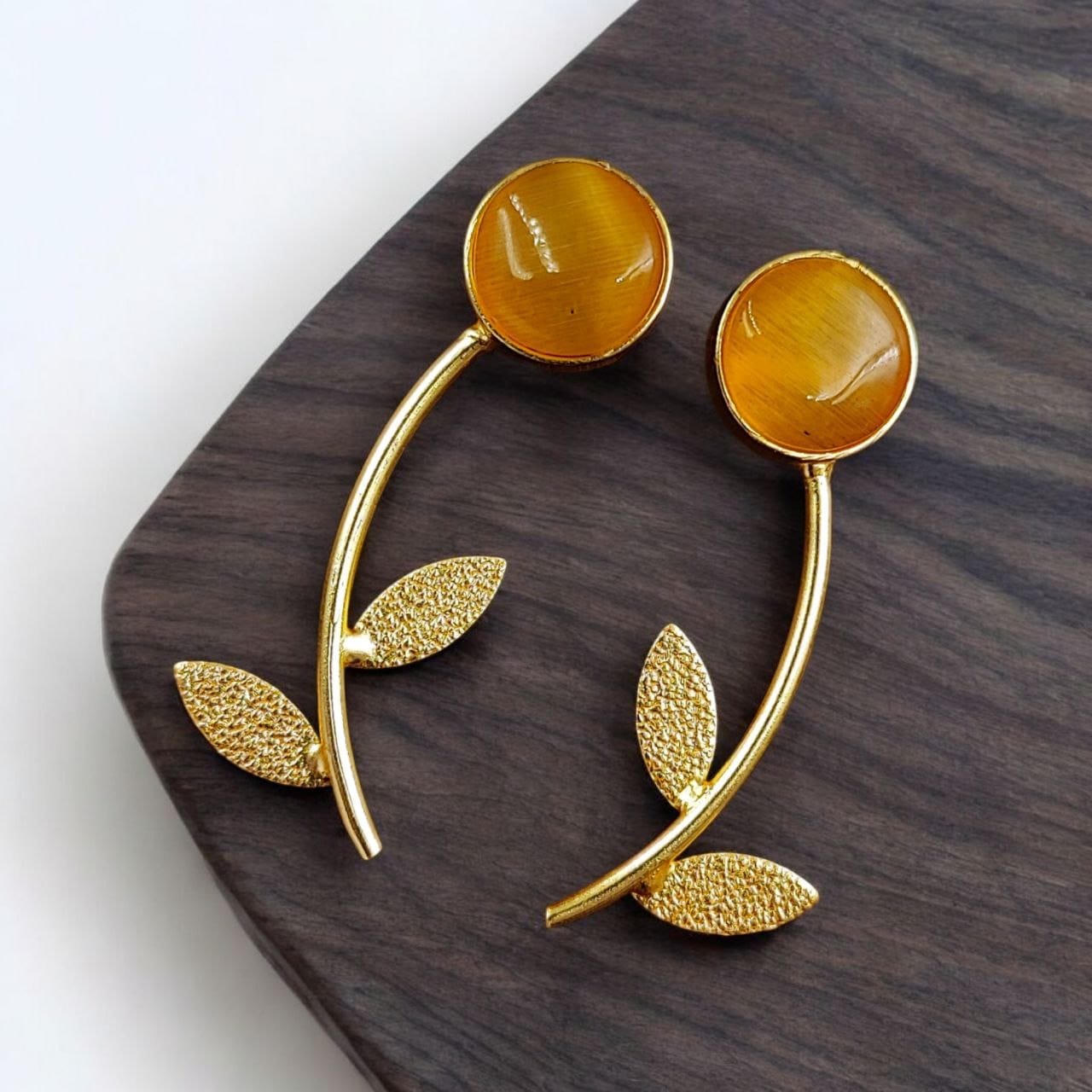 Flower Style Contemporary Earrings | Best Gold-Plated Premium Jewelry