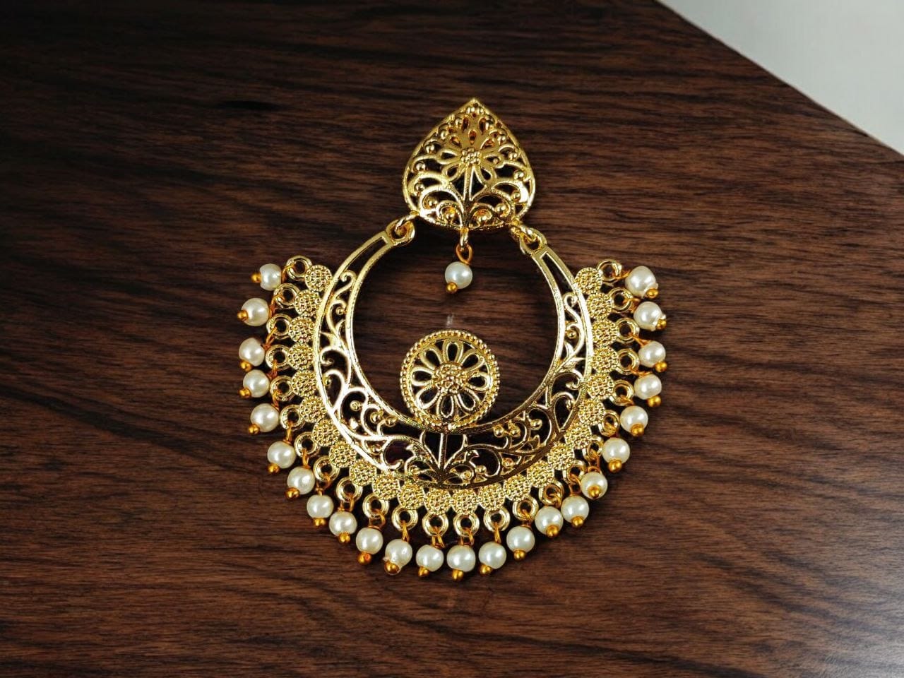 Designer Chandbali Earrings | Best Gold-plated Contemporary Earring For Girls