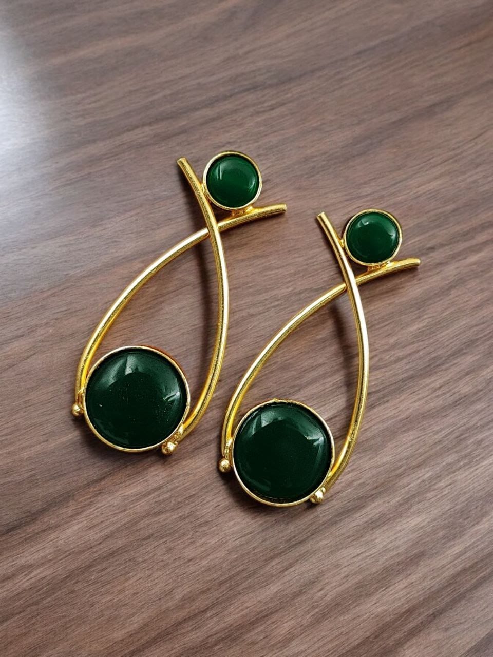 Indian Contemporary Earrings | Affordable Gold-Plated Partywear Earring For Girls
