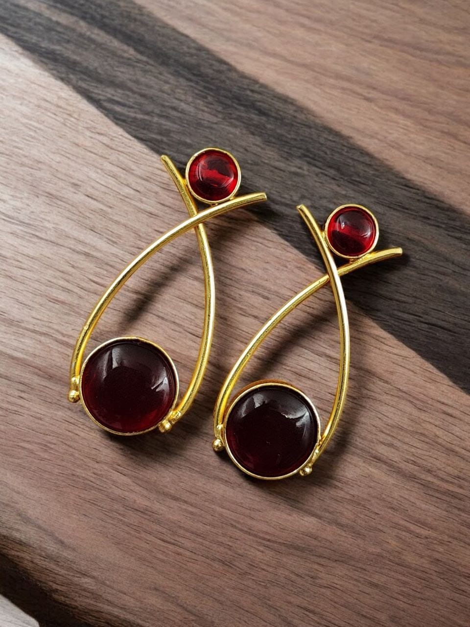 Indian Contemporary Earrings | Affordable Gold-Plated Partywear Earring For Girls