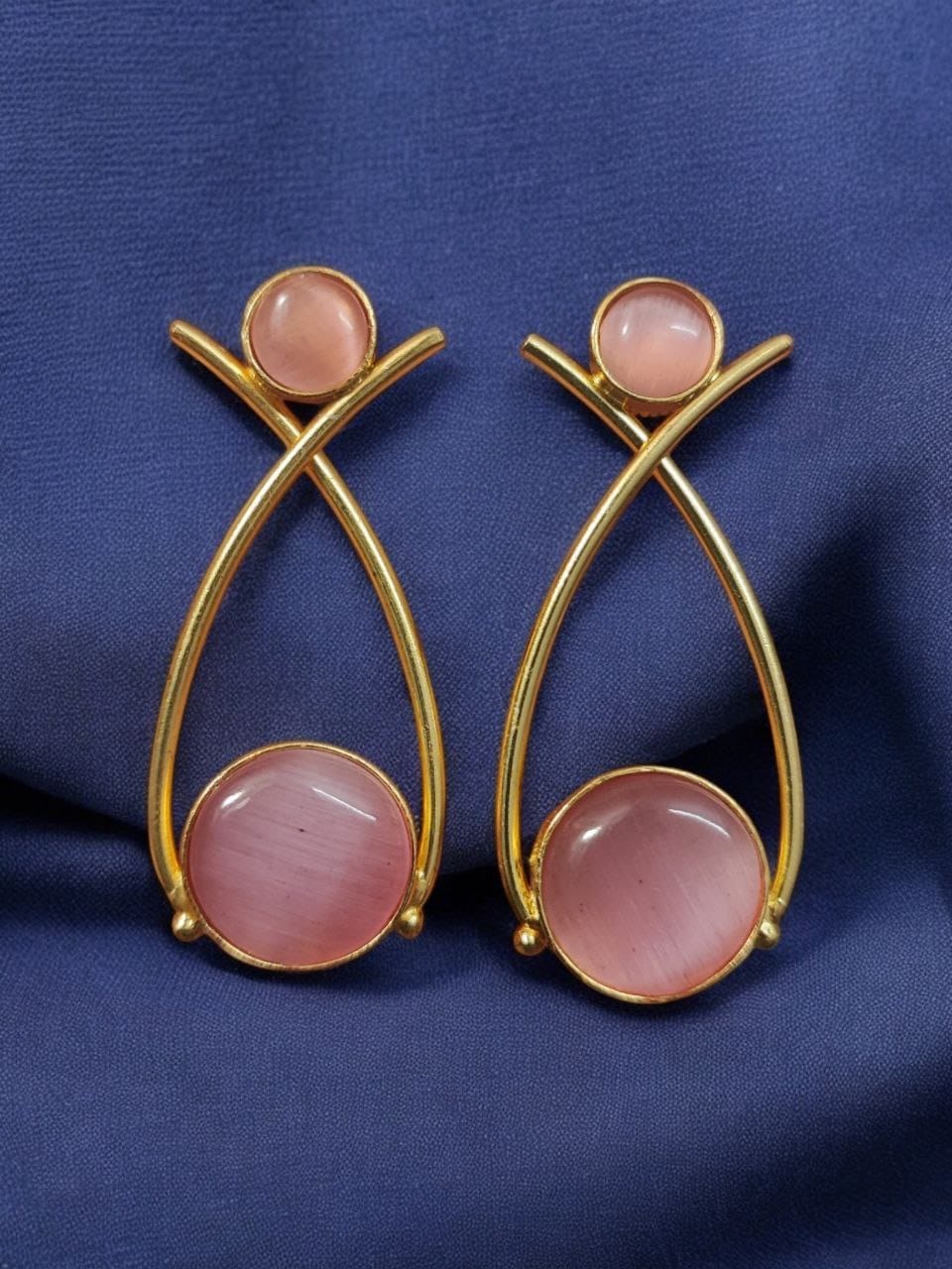 Indian Contemporary Earrings | Affordable Gold-Plated Partywear Earring For Girls