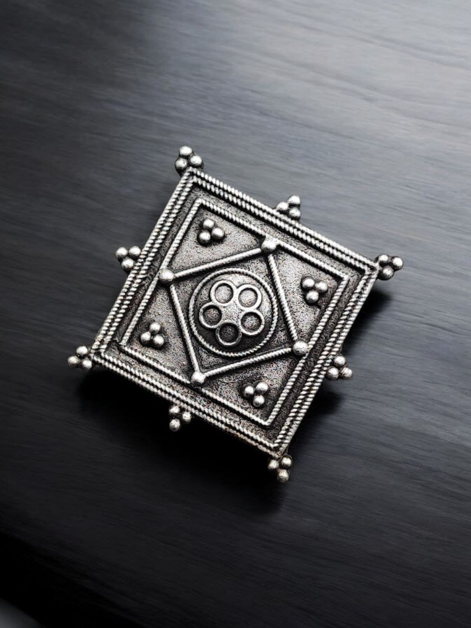 Best Silver Replica Rings | Traditional Square Shape Adjustable Ring For Girls