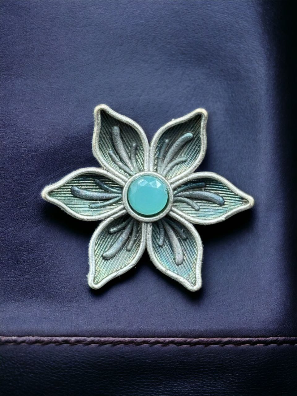 Perfect Adjustable Brass Flower Ring with Elegant Stone Detail