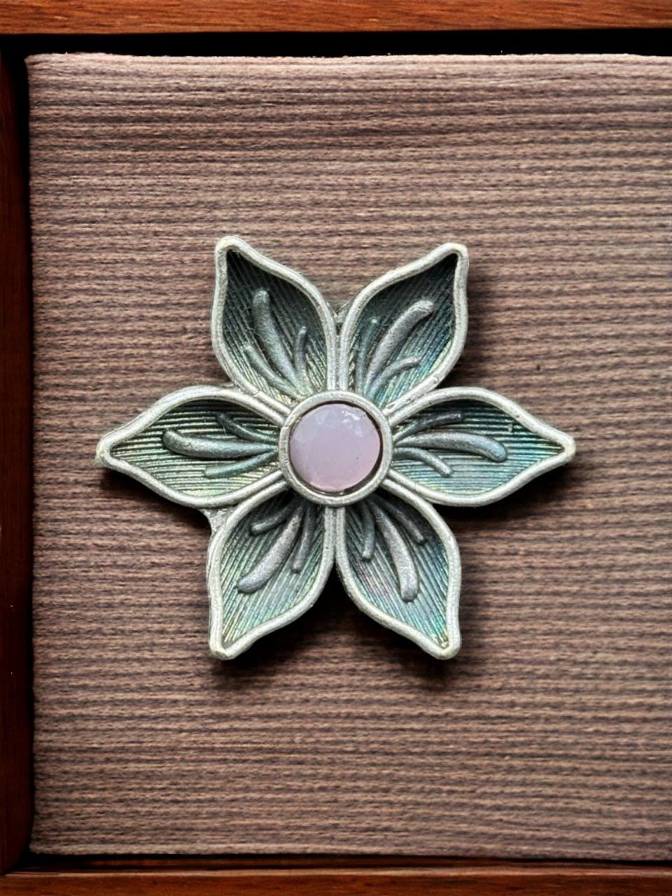 Perfect Adjustable Brass Flower Ring with Elegant Stone Detail