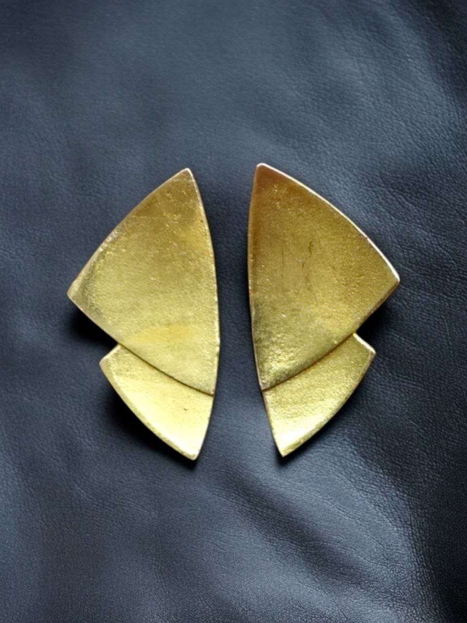 Handcrafted Gold-Plated Geometric Studs | Modern & Elegant Adorable Earrings