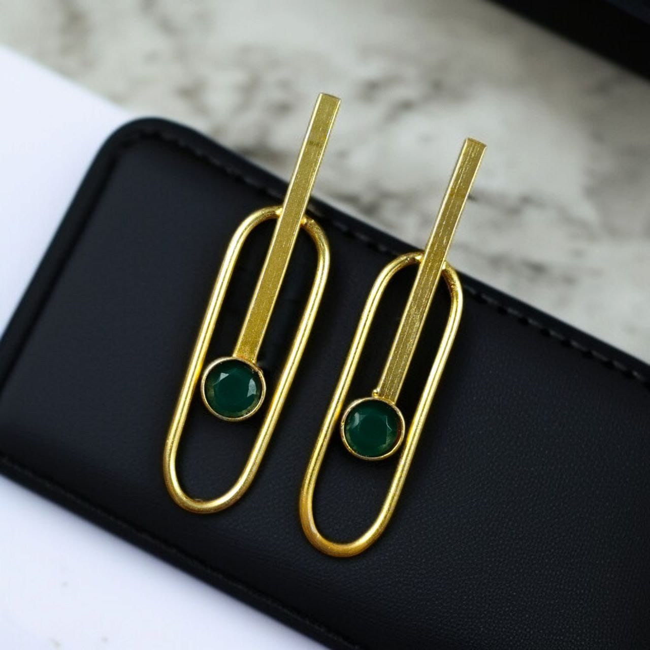 Stylish Western Style Gold Plated Unique Stud Earrings | Casual & Daily Wear Outfit Jewelry