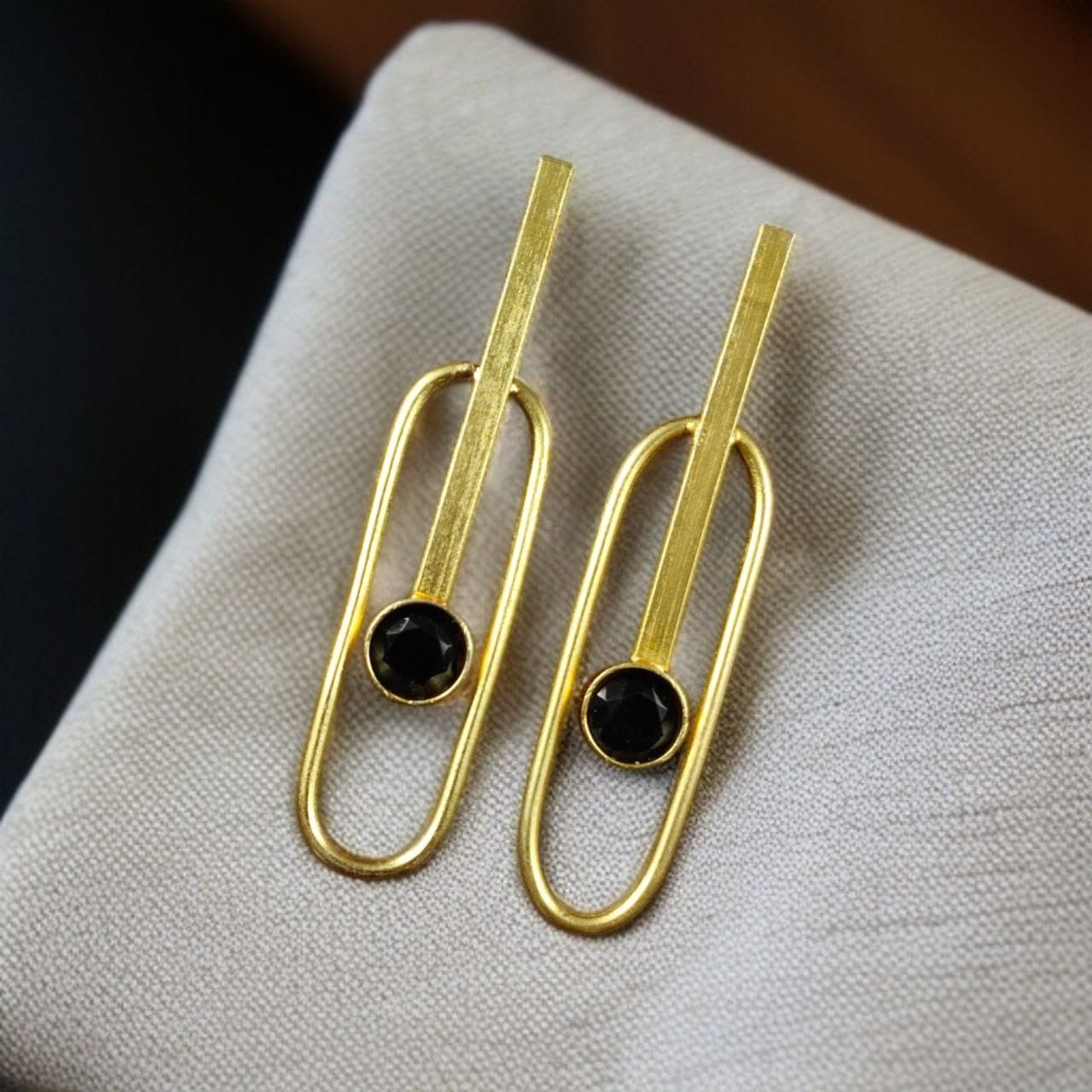 Stylish Western Style Gold Plated Unique Stud Earrings | Casual & Daily Wear Outfit Jewelry