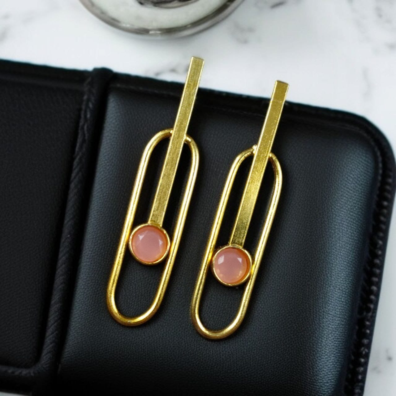 Stylish Western Style Gold Plated Unique Stud Earrings | Casual & Daily Wear Outfit Jewelry