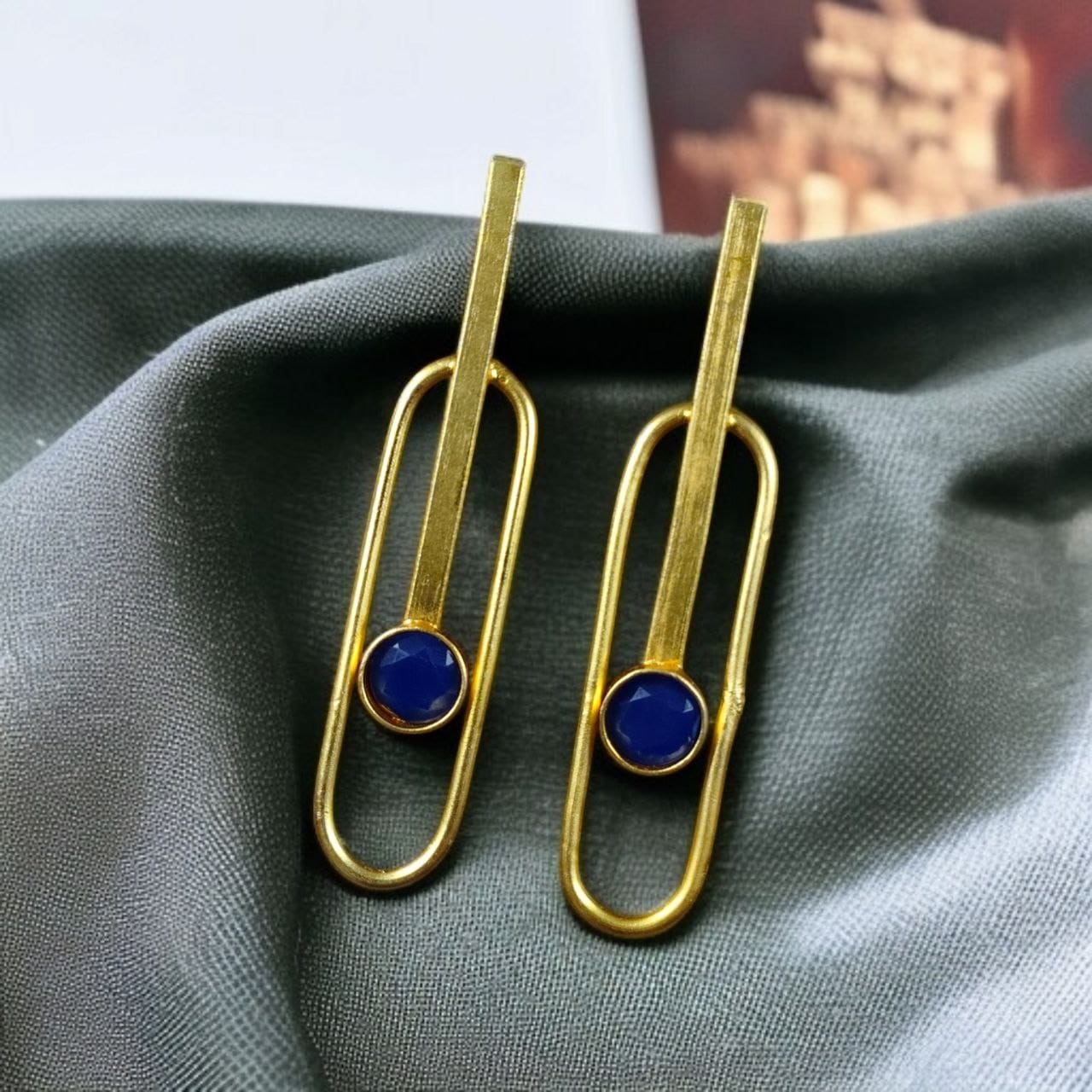 Stylish Western Style Gold Plated Unique Stud Earrings | Casual & Daily Wear Outfit Jewelry