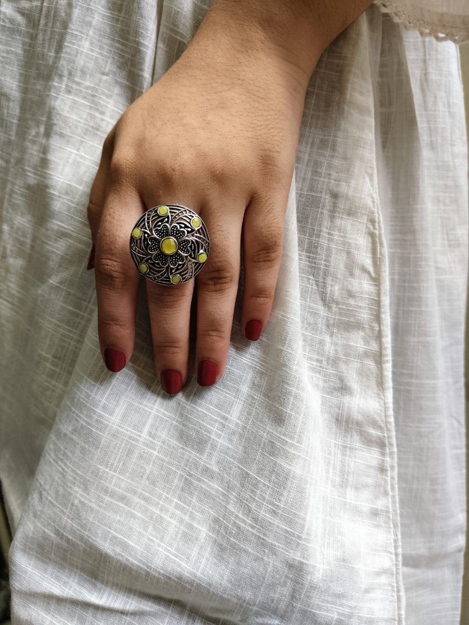 Traditional Oxidized Ring – Silver Plated Best Jewelry for Everyday Look