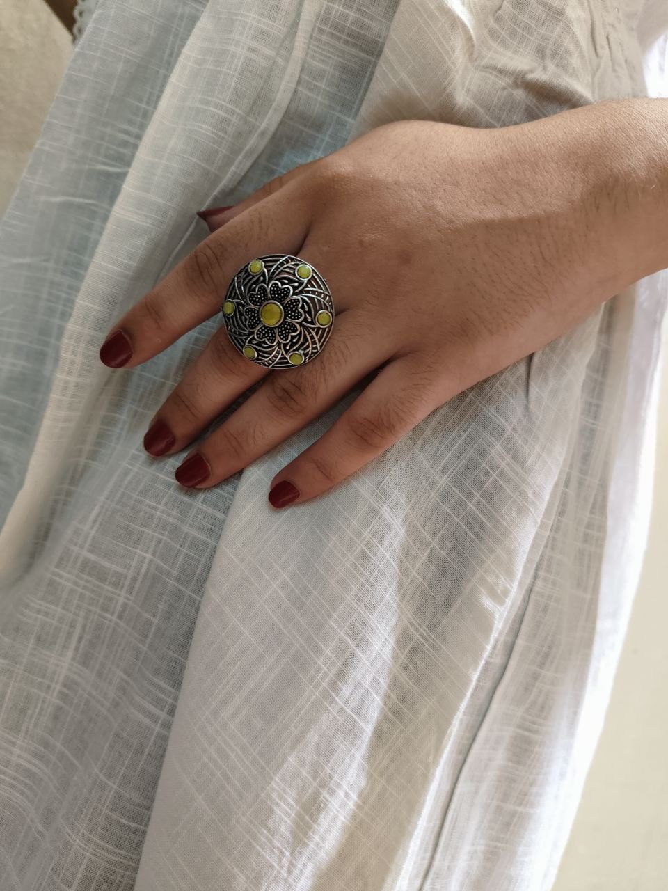 Traditional Oxidized Ring – Silver Plated Best Jewelry for Everyday Look