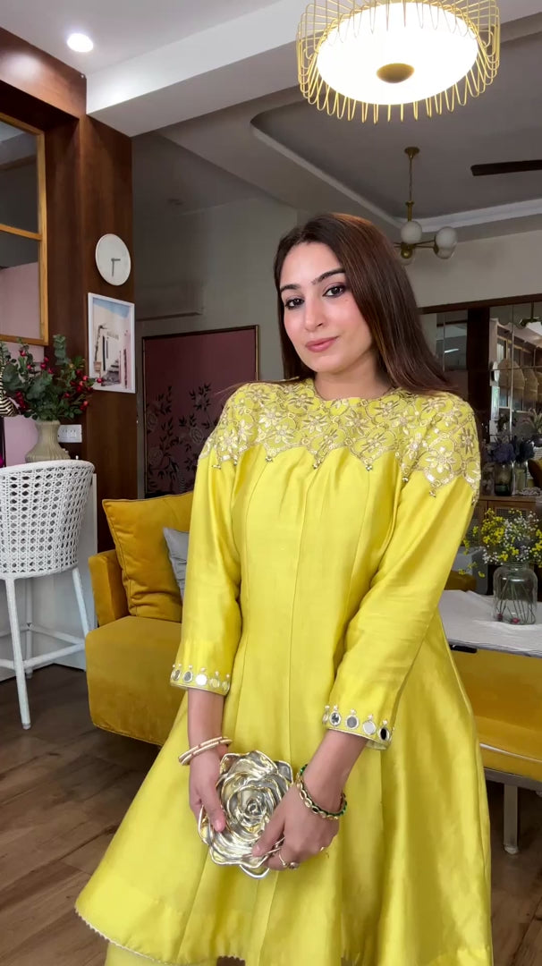 Yellow Gota Kurta Set