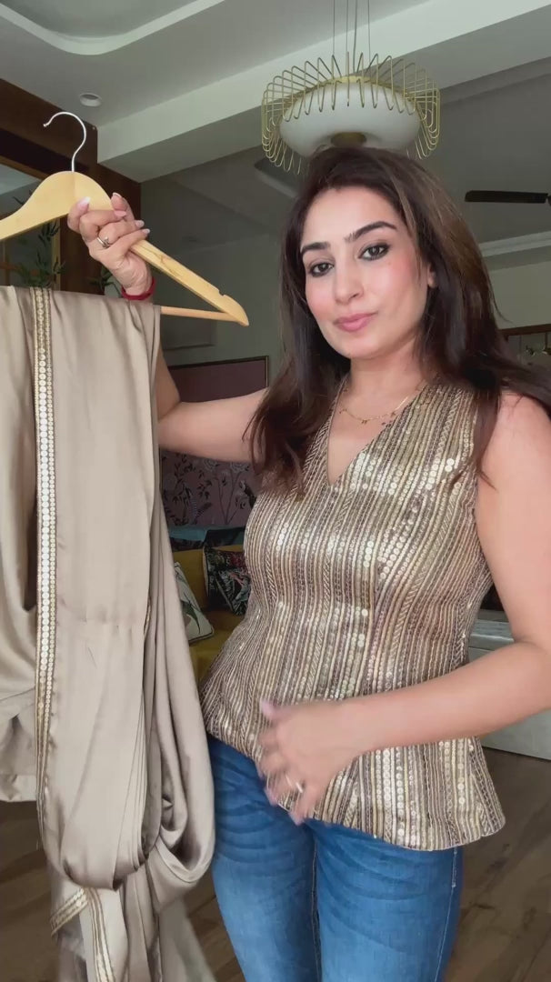 Champagne Glimmer Saree